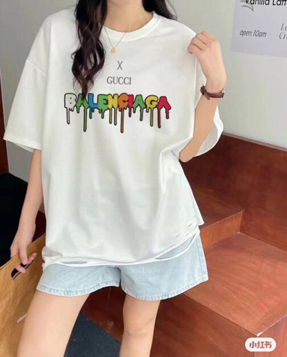 Gucci x Balenciaga Drip Logo T-Shirt (Cream)