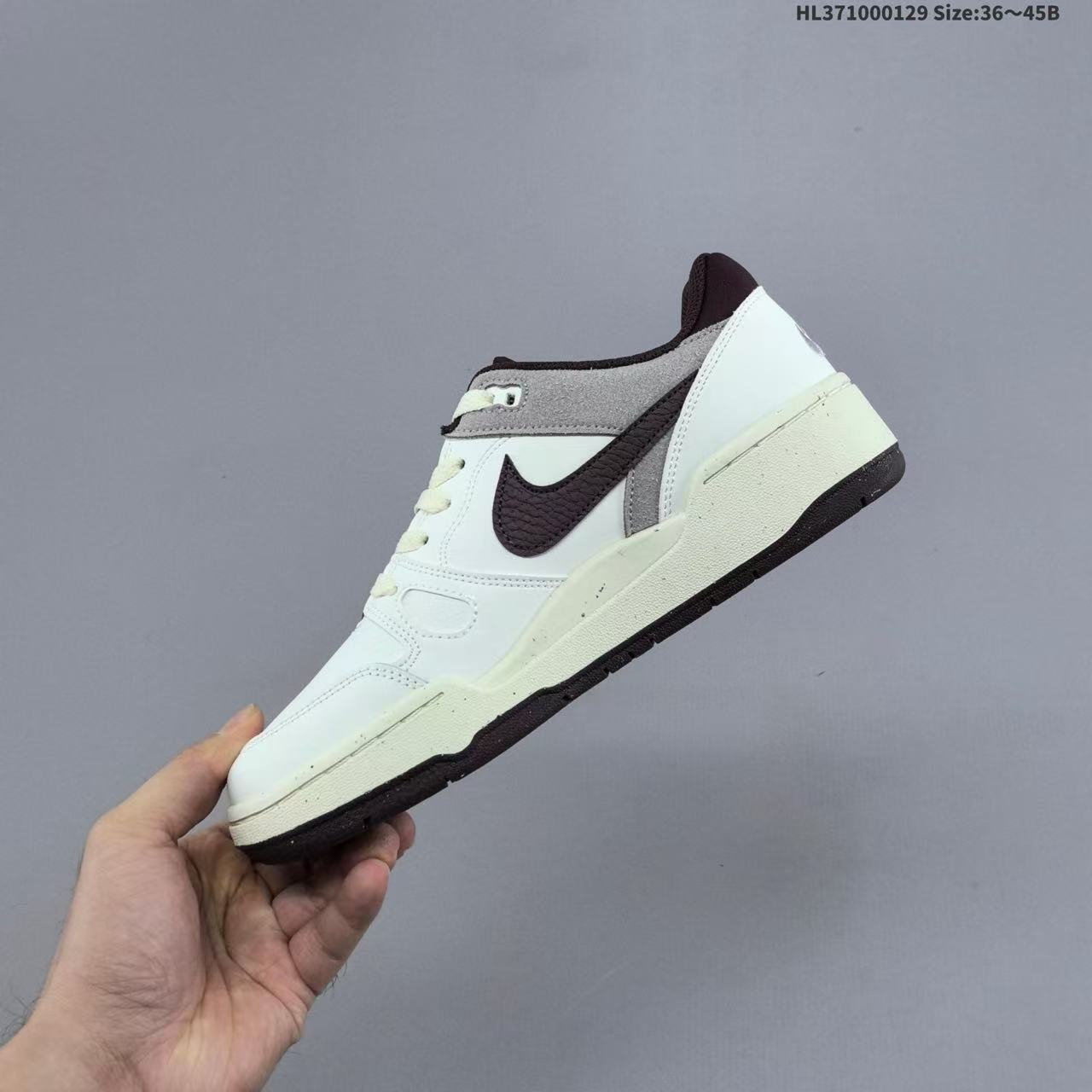 Nike Air Full Force Low in White/Grey/Brown: Earthbound Heritage