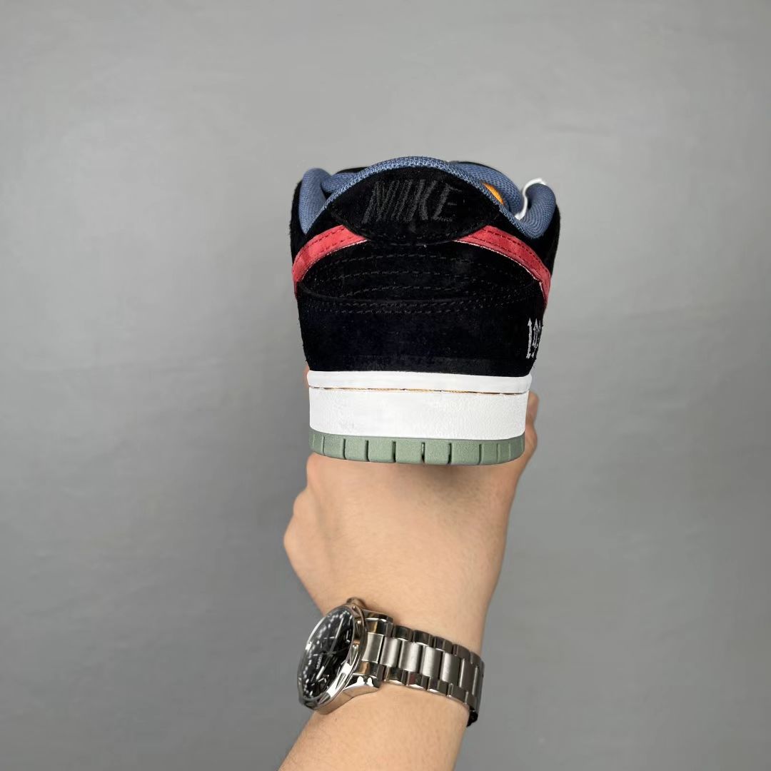 Nike Dunk Low “Black/University Red” – Iconic Color-Blocked Heritage