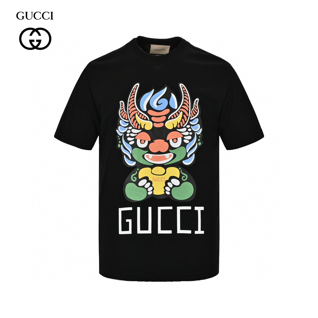 G*u*i dragon graphic t-shirt black