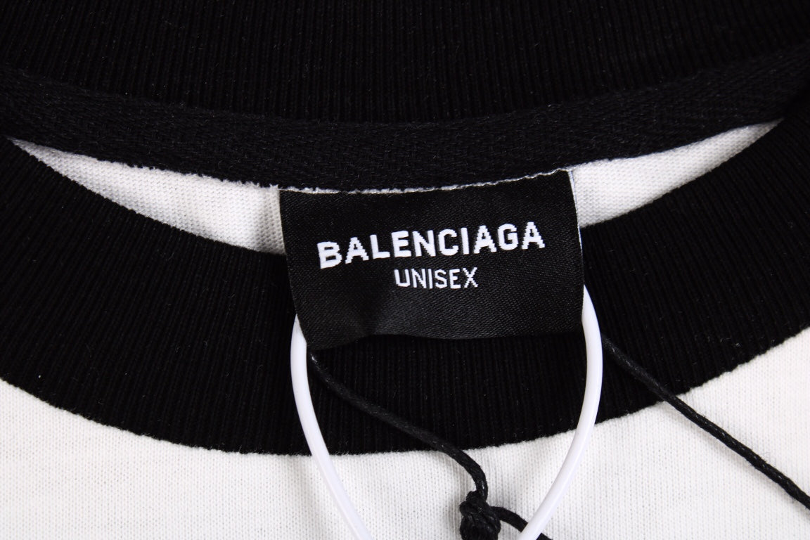 Ba*len*cia*ga black and white t-shirt with logo print