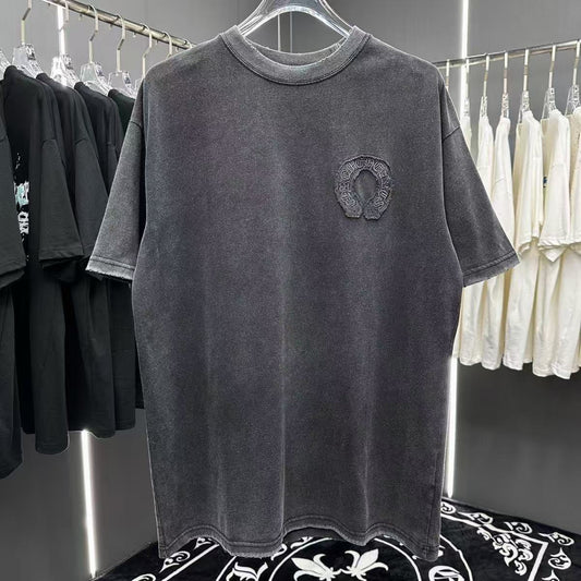 CHROME HEARTS VINTAGE WASHED T-SHIRT DARK GREY