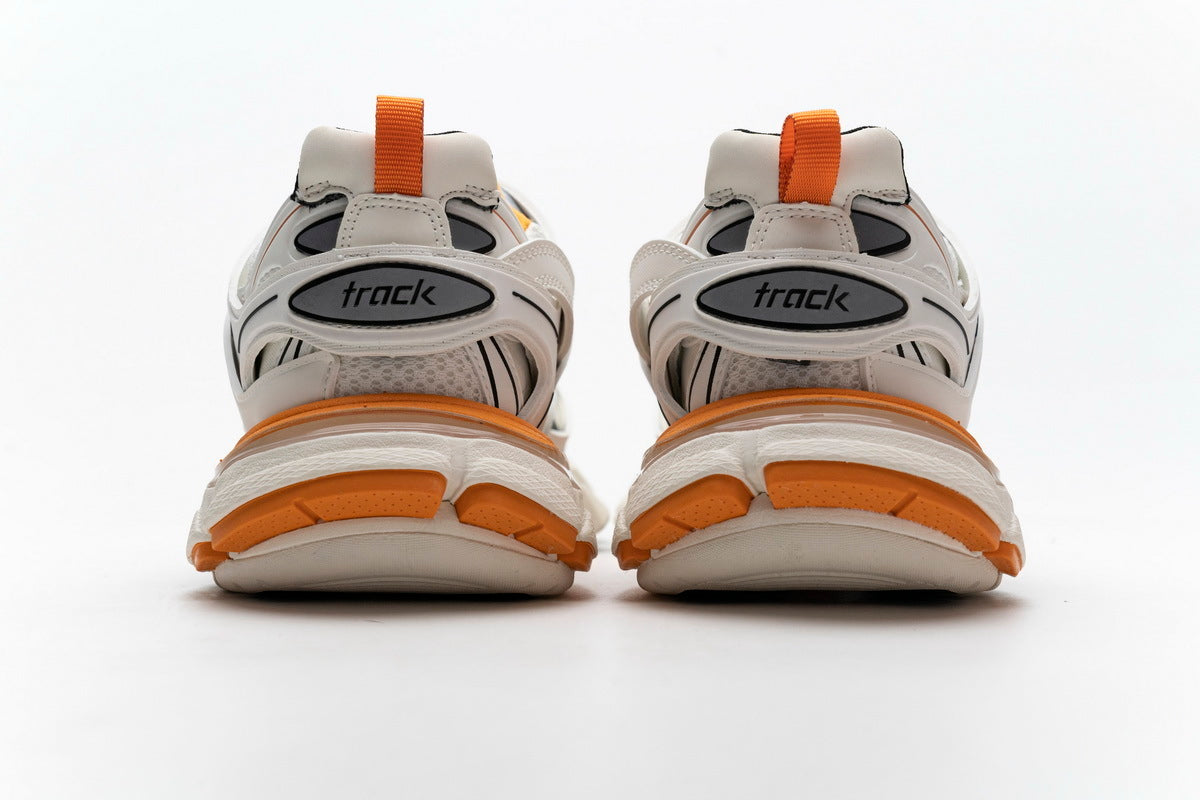 Balenciaga in White/Orange with LED Lights: Solar Circuitry