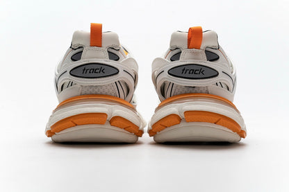 Balenciaga in White/Orange with LED Lights: Solar Circuitry