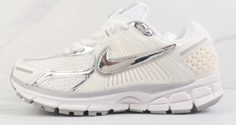 Nike Zoom Vomero 5 in Silver-to-White Gradient: Lunar Ascent