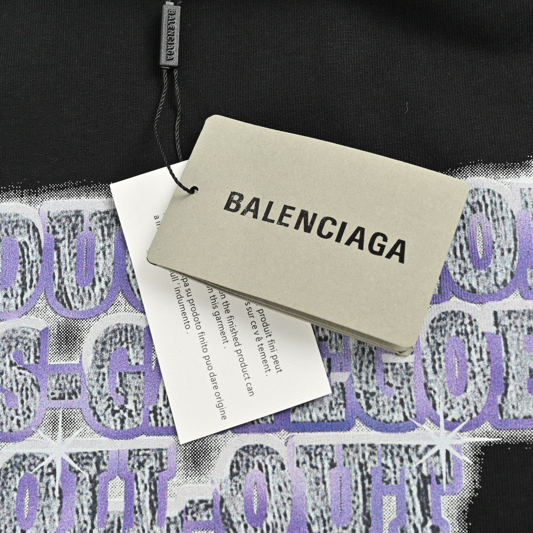 Ba*len*cia*ga t-shirt - text and graphic design