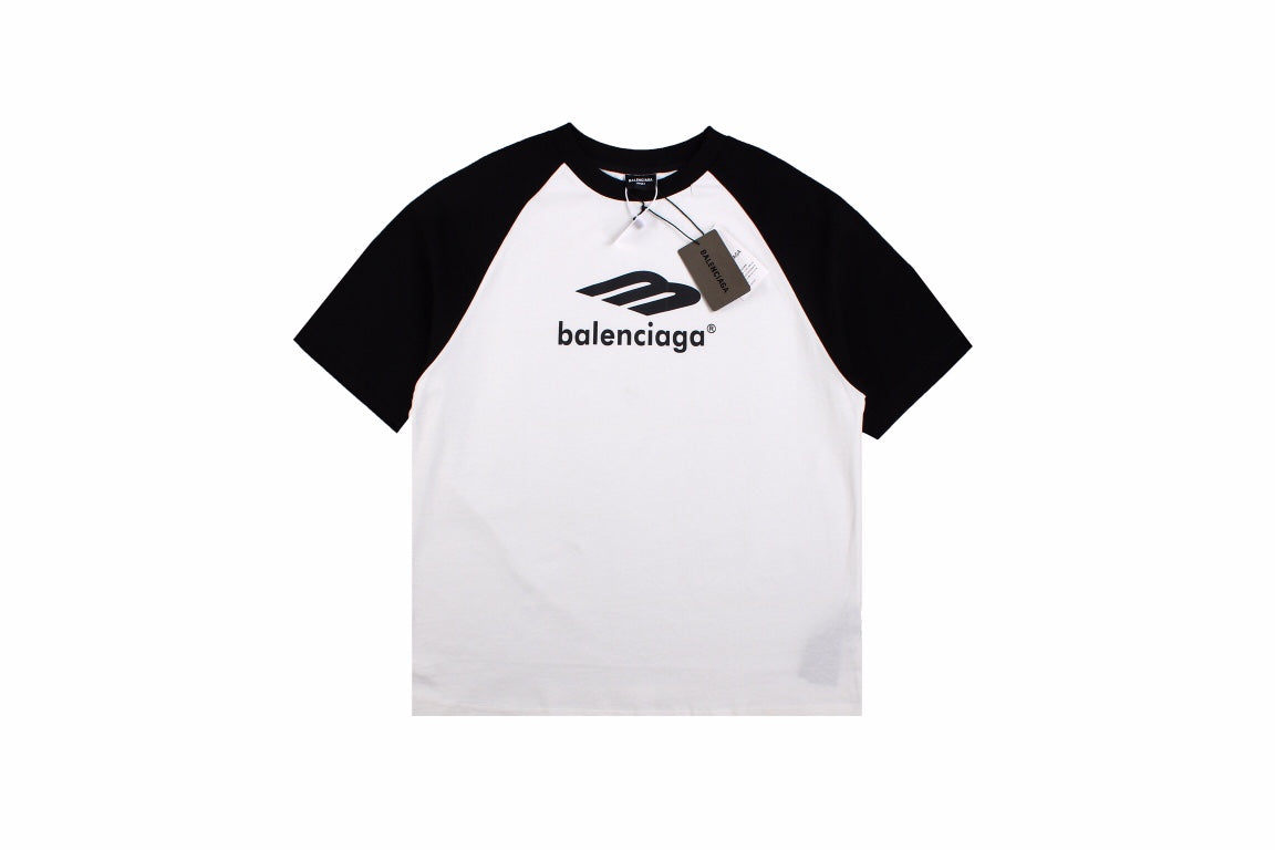 Ba*len*cia*ga black and white t-shirt with logo print