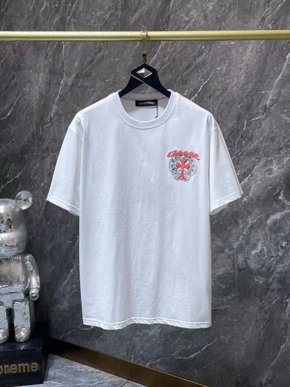 Chrome Hearts Classic Crewneck T-Shirt in White/Pink