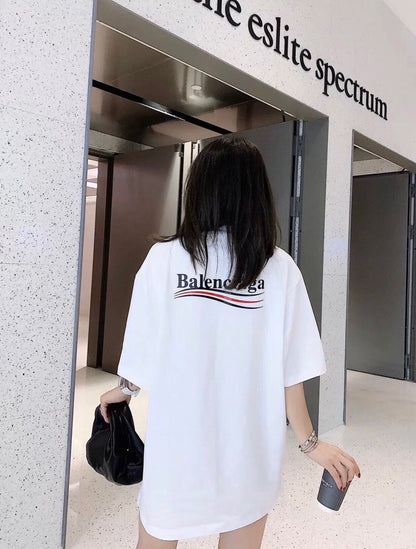 Balenciaga Wave Logo T-Shirt (White)