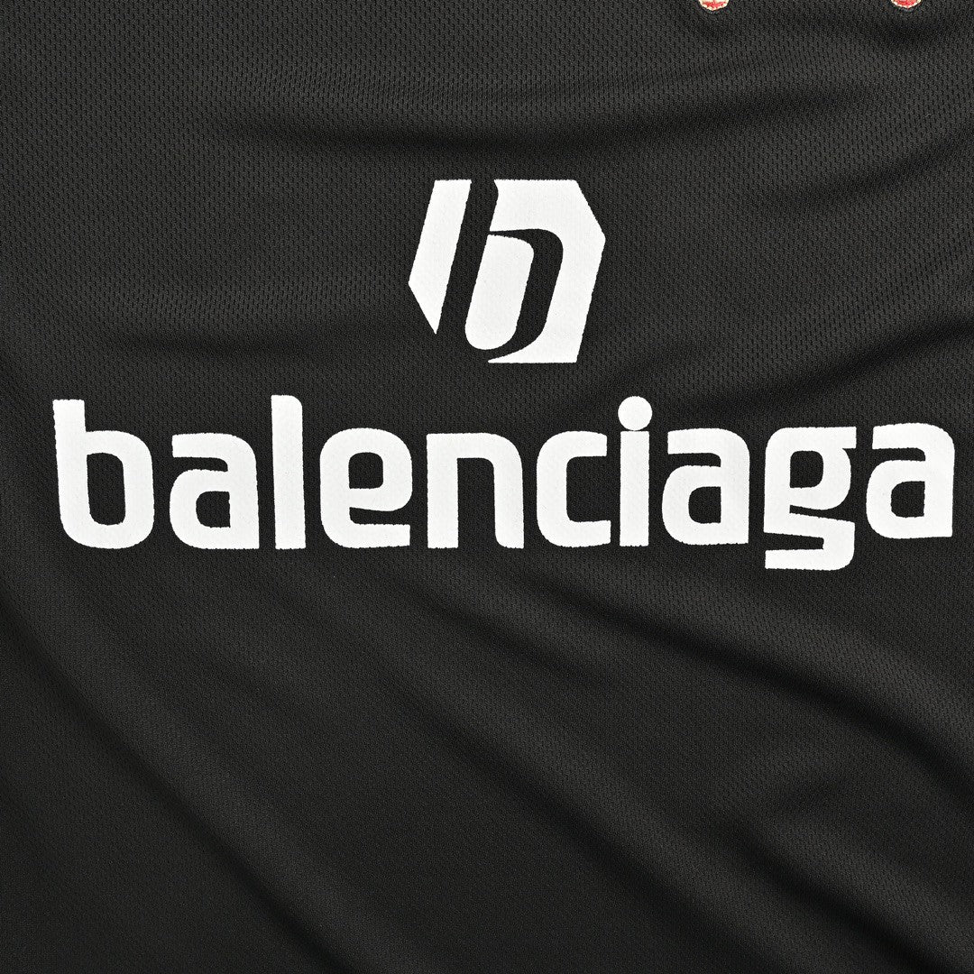 Ba*len*cia*ga soccer logo black t-shirt