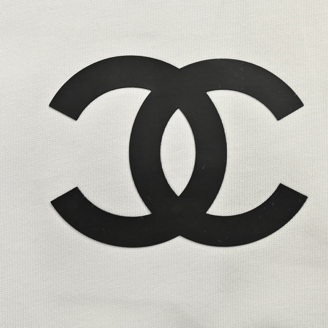 Chanel Double C Logo T-Shirt (White)