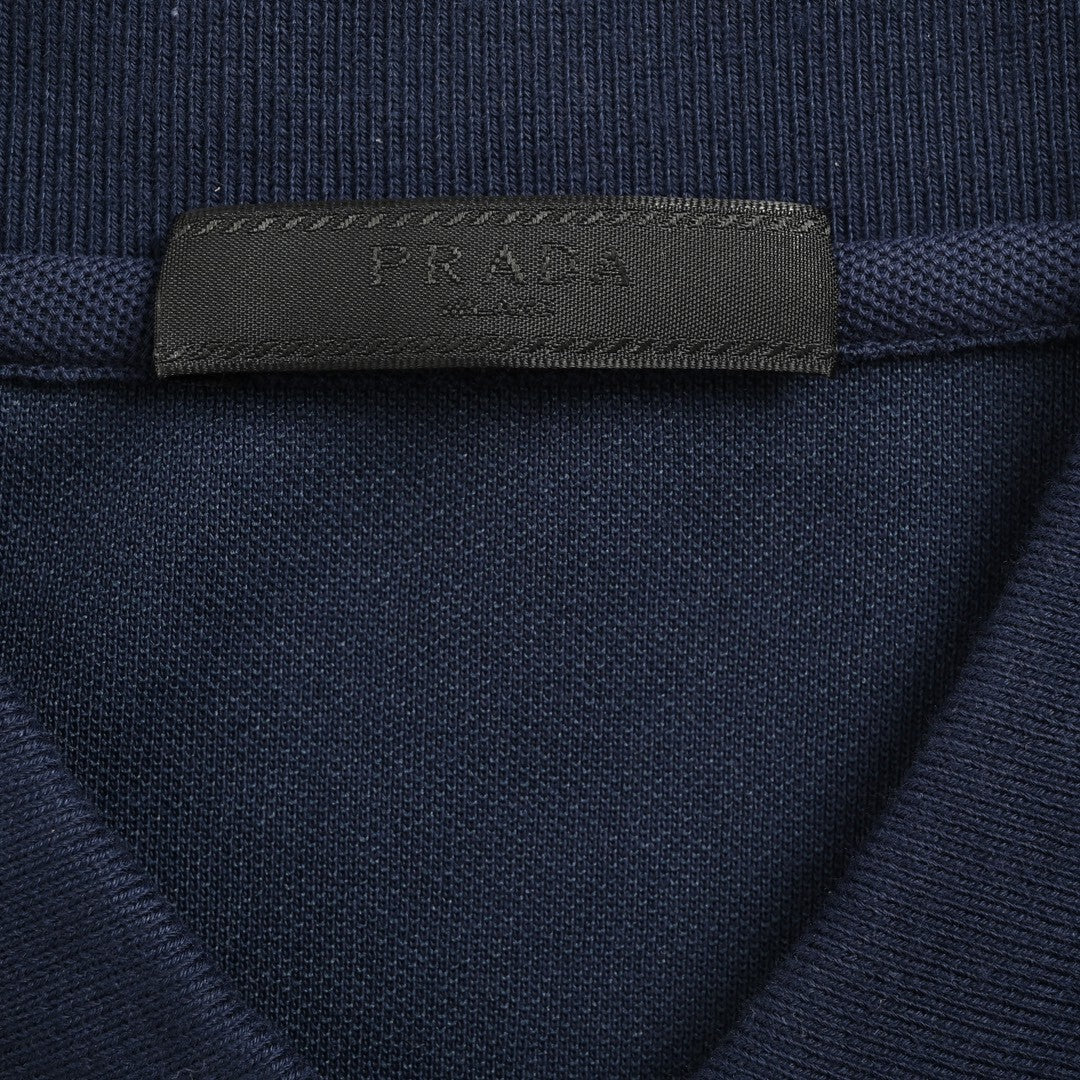 Pra*a classic navy polo shirt