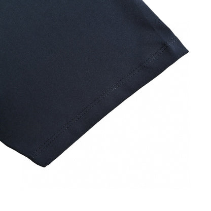 Gucci Navy Blue T-Shirt with Vertical Logo Patch