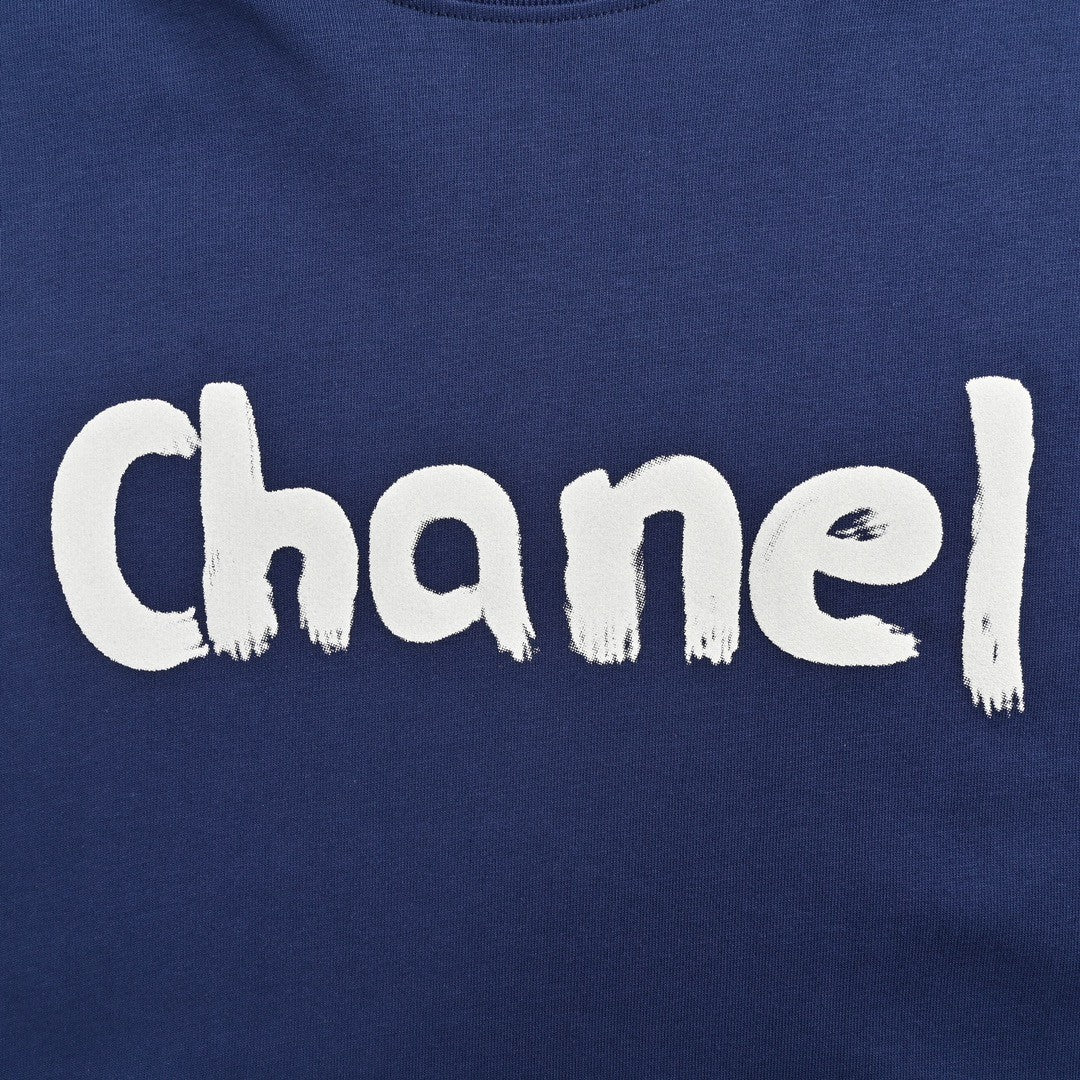 Chanel Logo T-Shirt (Navy Blue)