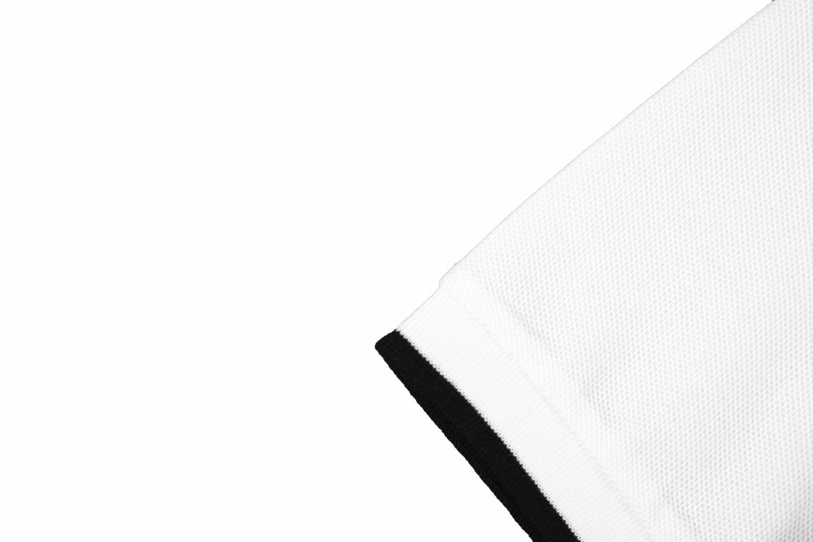 Burberry Textured Polo Shirt in White