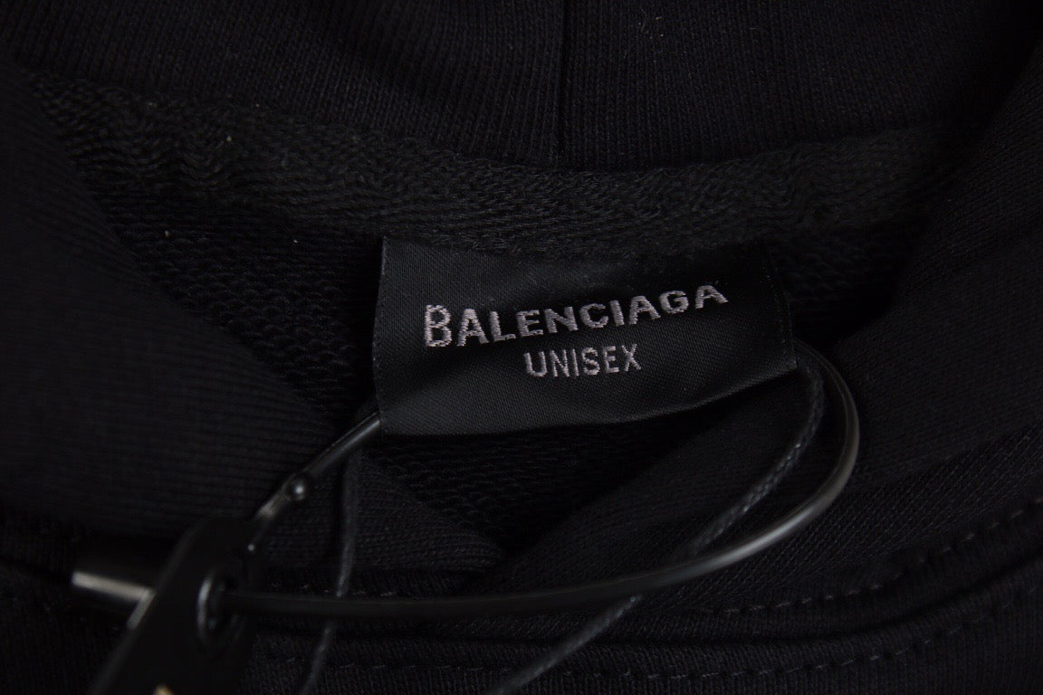 Balenciaga Black Graphic Hoodie