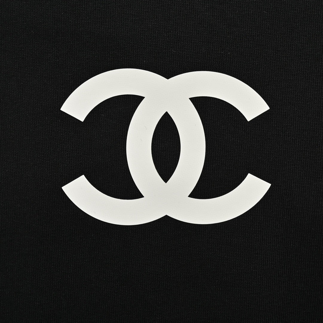 Chanel Double C Logo T-Shirt (Black)