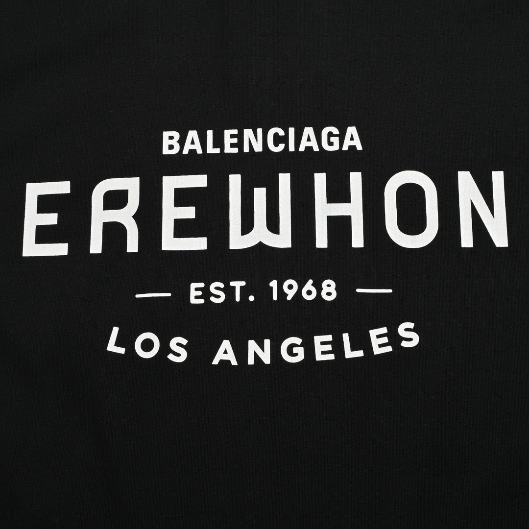 Ba*len*cia*ga beige t-shirt with erewhon graphic