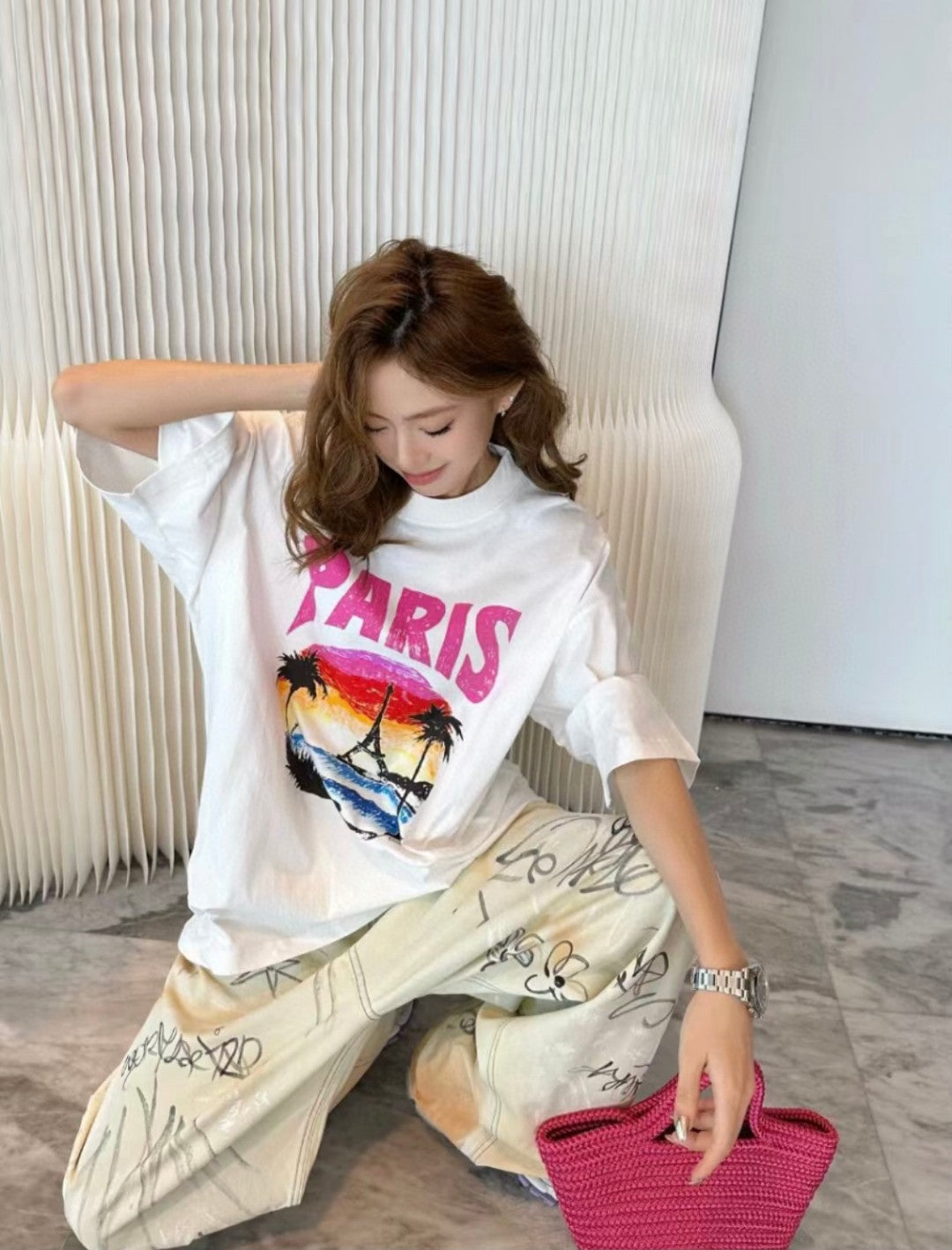 Balenciaga Paris Sunset T-Shirt