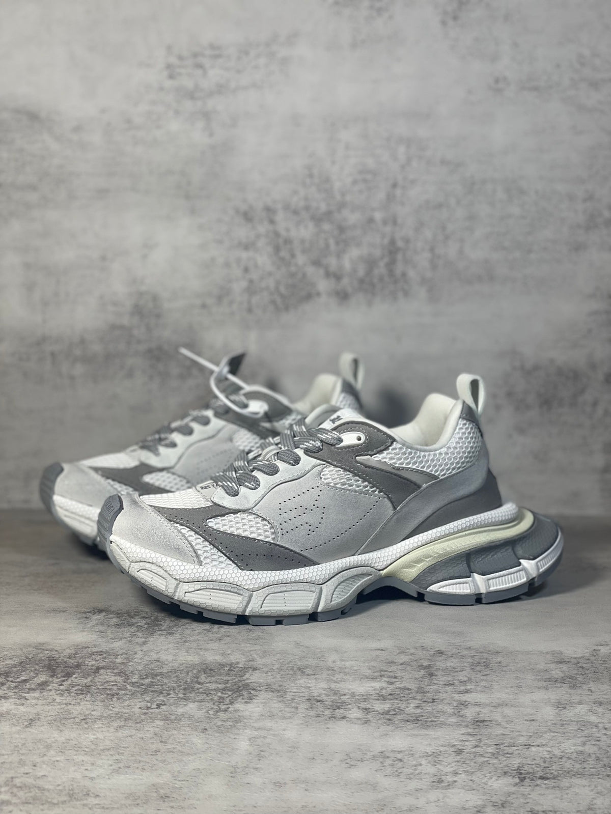 Balenciaga Sneaker in White/Grey: Sculpted Minimalism
