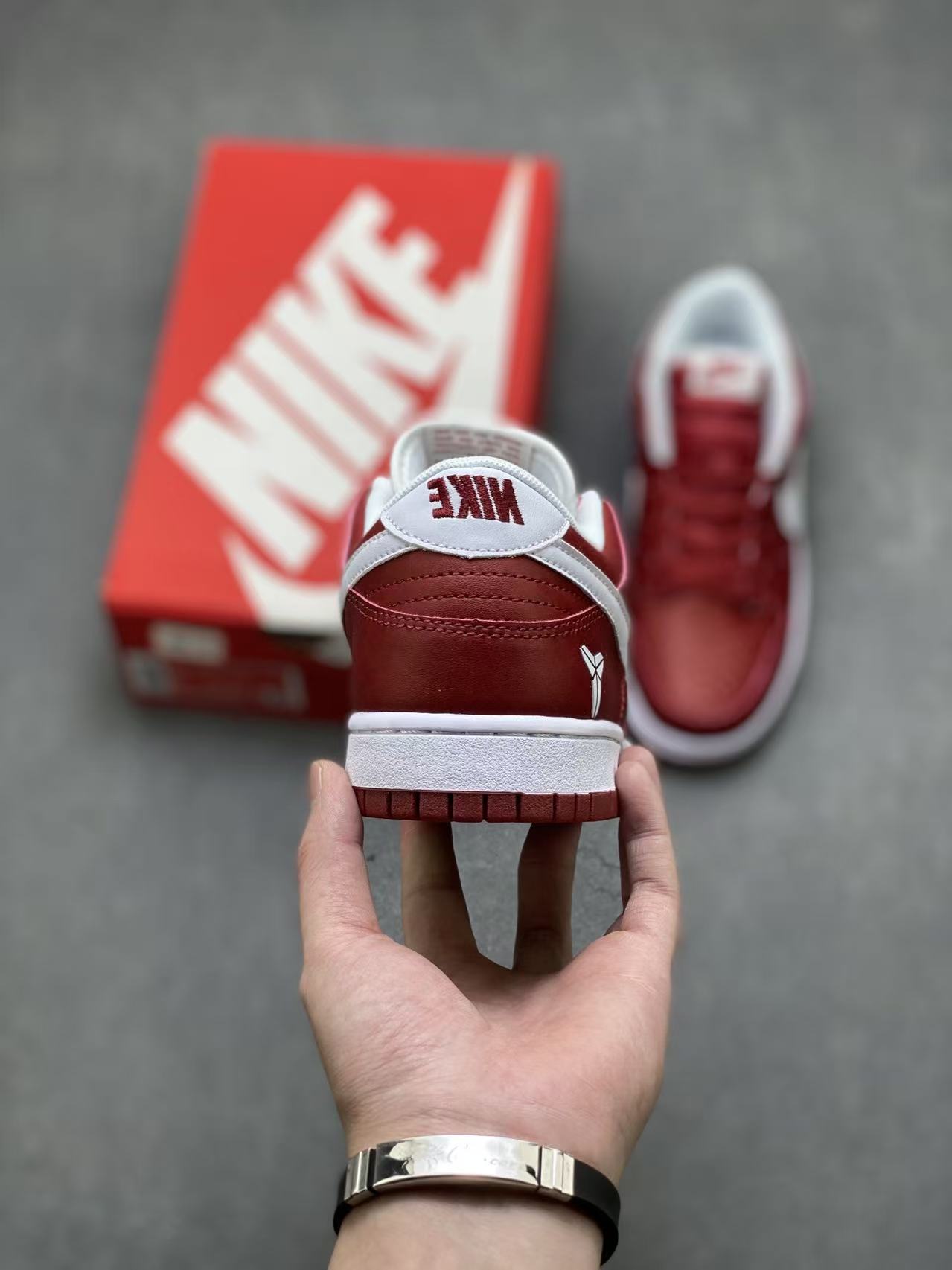 Nike Dunk Low “Grey/Burgundy” – Sophisticated Color-Block Legacy