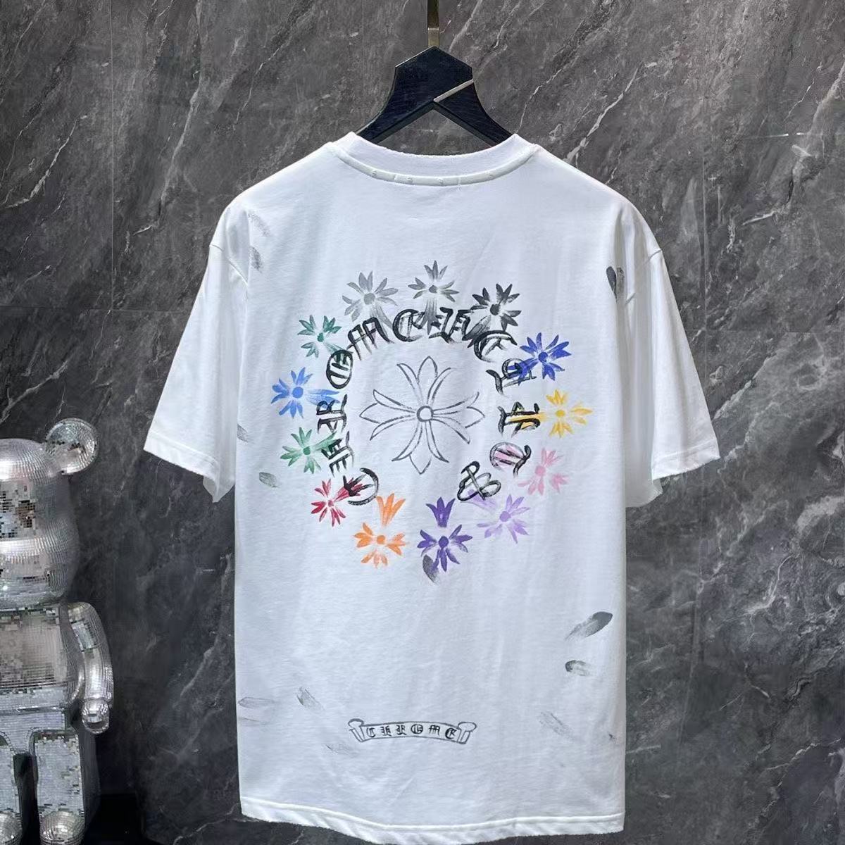 Chrome Hearts Classic Crewneck T-Shirt in White/Multicolor