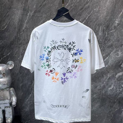 Chrome Hearts Classic Crewneck T-Shirt in White/Multicolor