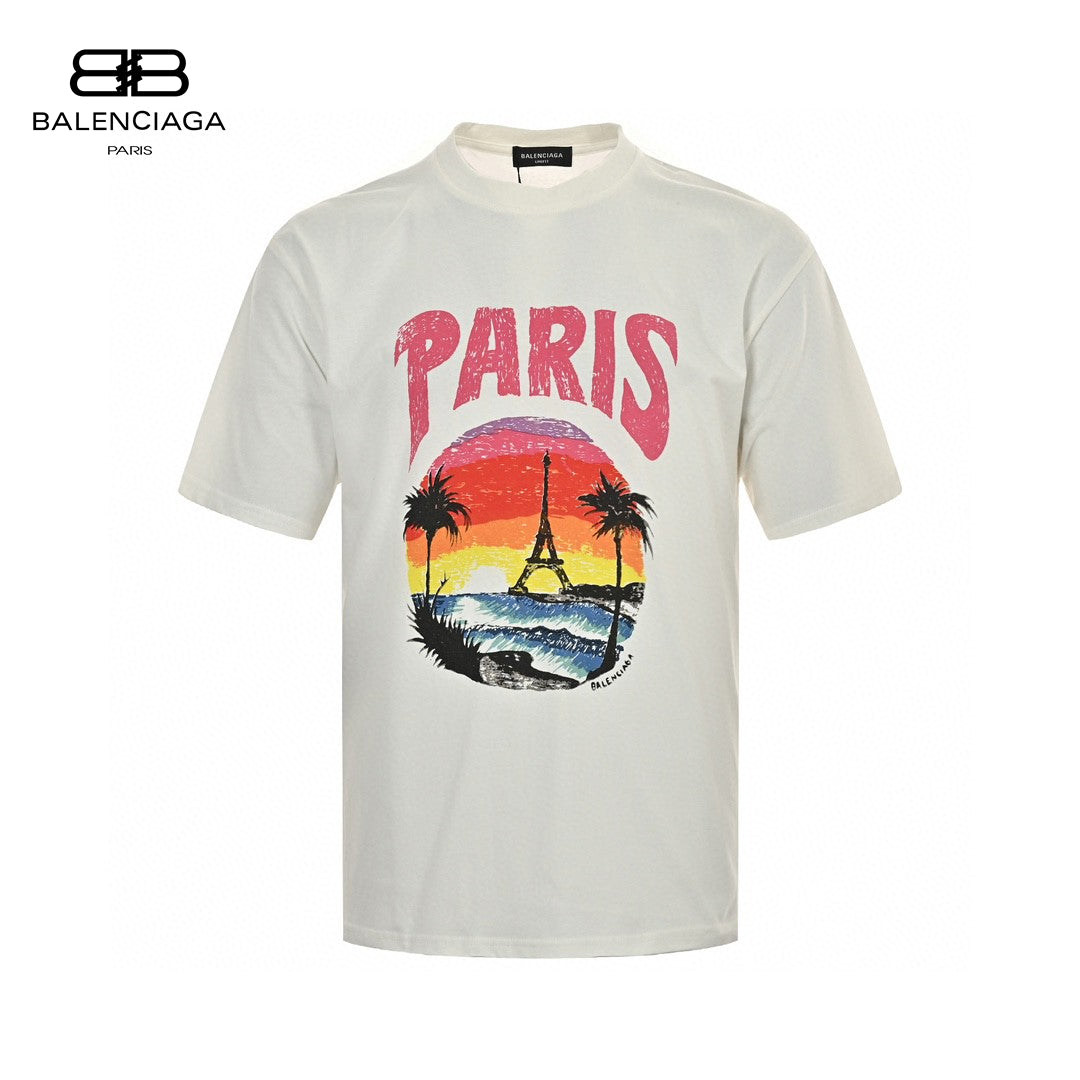 Ba*len*cia*ga paris sunset t-shirt