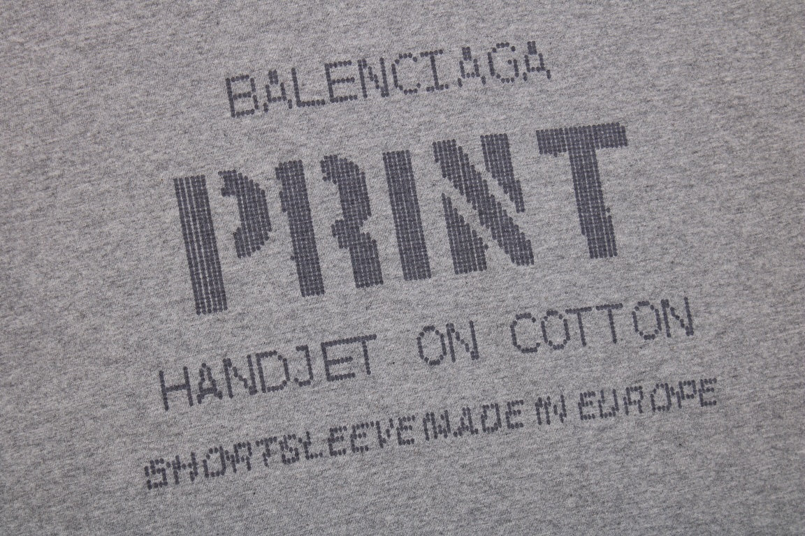 Ba*len*cia*ga printed grey t-shirt