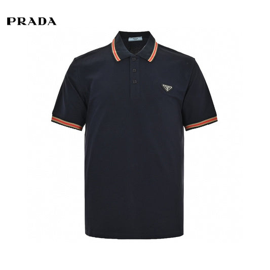 Prada Logo Patch Polo Shirt