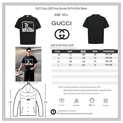 Gucci Snowboarder Graphic Black T-Shirt