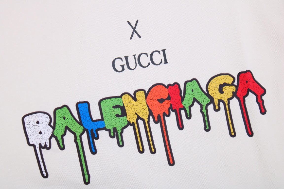 Gucci x Balenciaga Drip Logo T-Shirt (Cream)