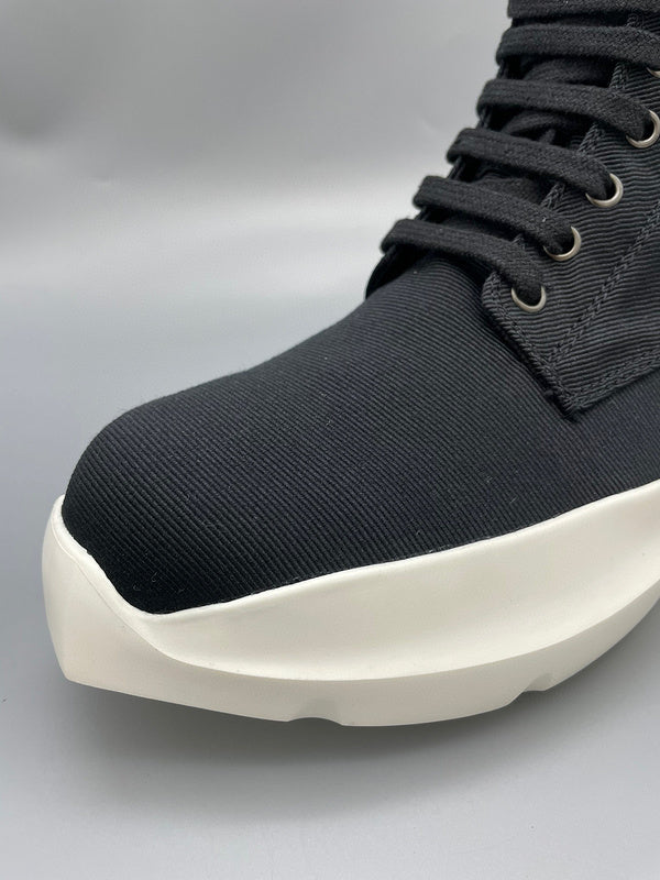 Rick Owens Black High-Top Platform Sneakers