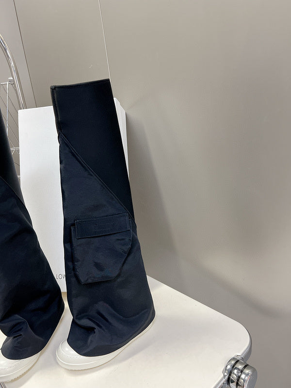 Rick Owens Black Over-the-Knee Boots