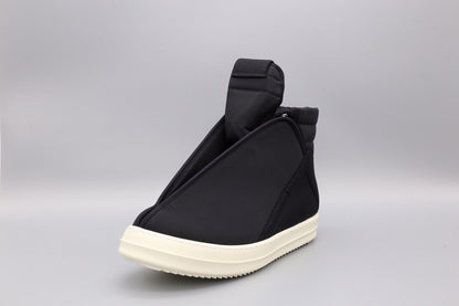 Rick Owens Black Wrap-Around High-Top Sneakers