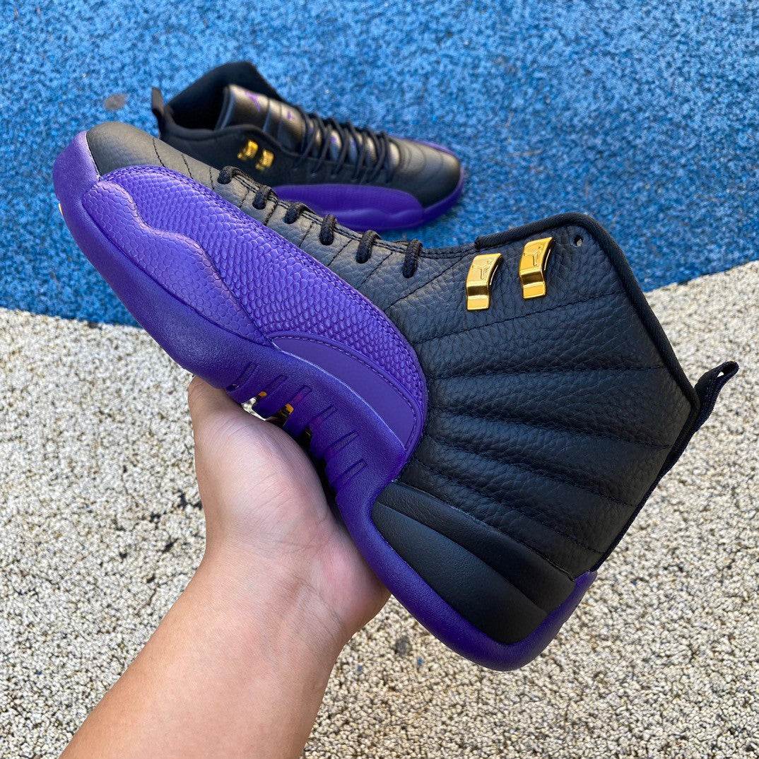 Jordan 12 Black/Field Purple-Metallic Gold-Taxi