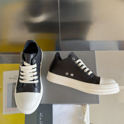 Rick Owens Black Low-Top Sneakers