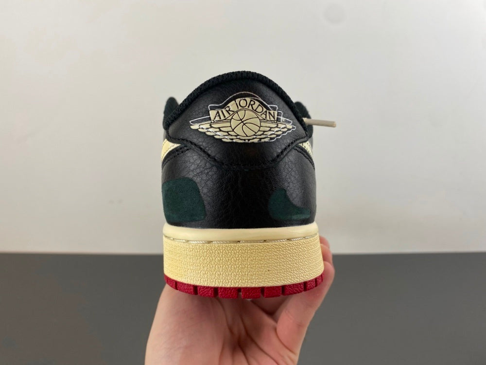 Air Jordan 1 Low "Black/White-Varsity Red"