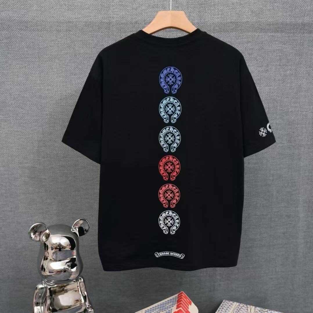 Chrome Hearts Classic Crewneck T-Shirt in Black/White Multicolor