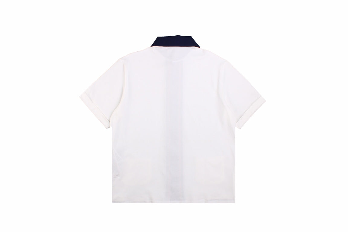 G*u*i contrast collar shirt