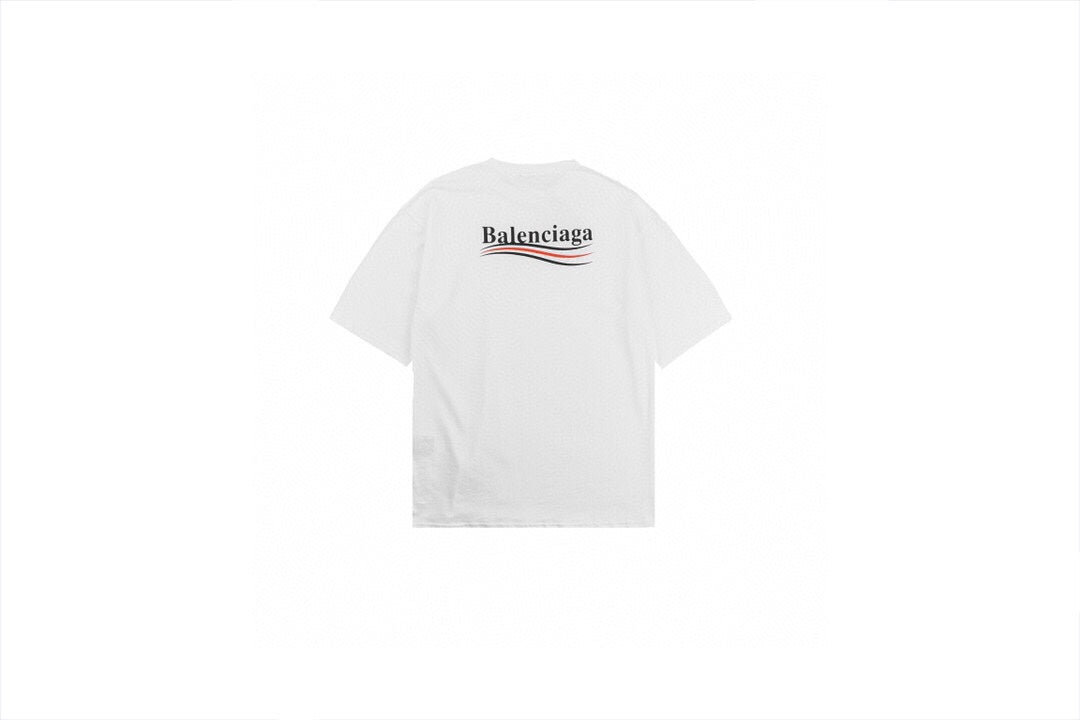 Ba*len*cia*ga wave logo t-shirt (white)