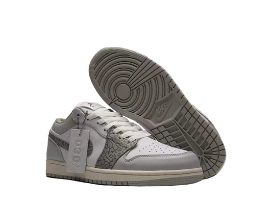 Air Jordan 1 Low “Grey White Elephant Print”