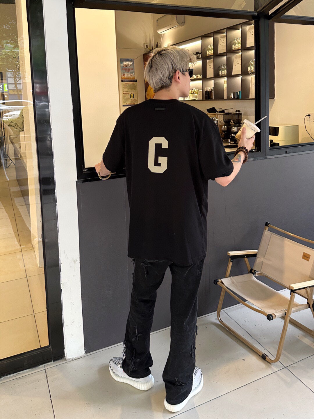 Fear of God Letter F T-Shirt (Black)