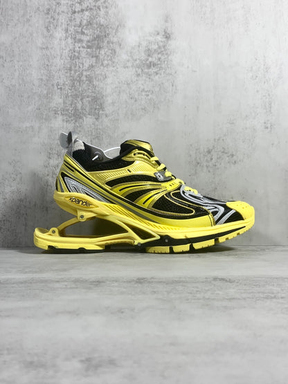 Balenciaga Black/Yellow Retro Spring Sneaker: Kinetic Nostalgia