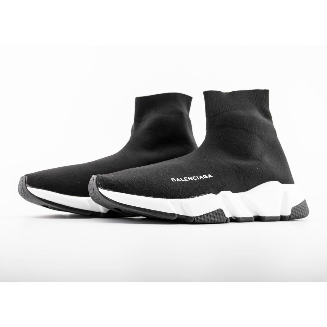 Ba*len*cia*ga speed trainer x black white black