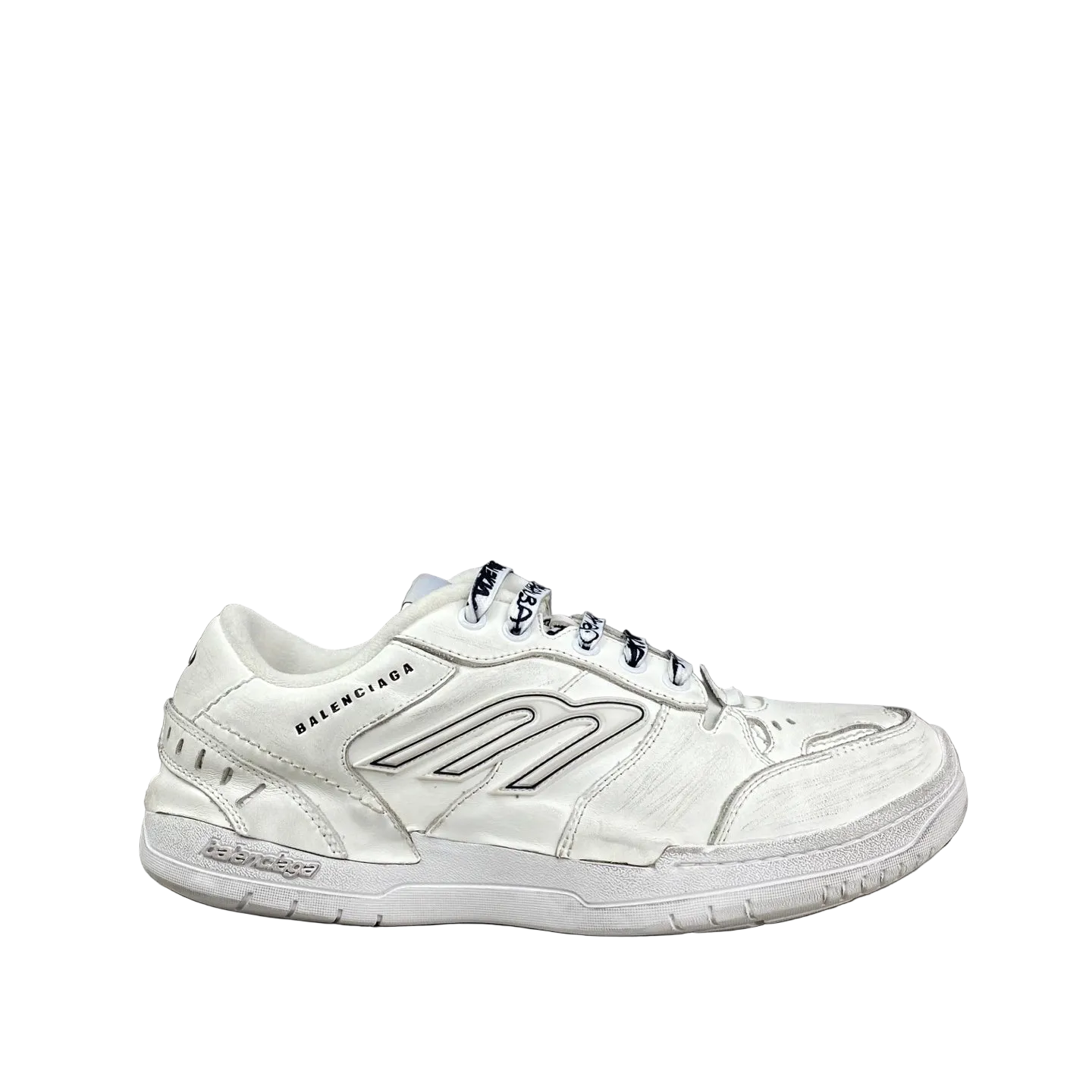 Balenciaga Hamp tons Sneaker in White/Blue: Avant-Garde Clarity