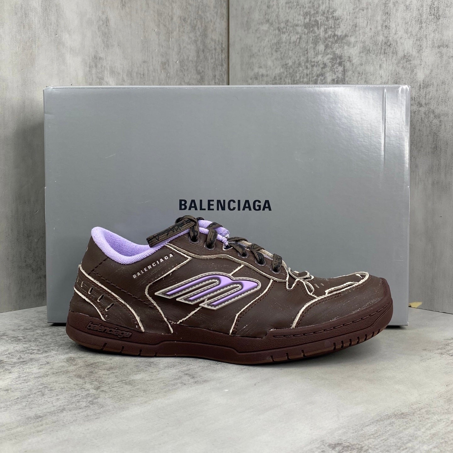 Balenciaga Hamp tons Sneaker in Coffee Brown: Earth-Toned Architecture