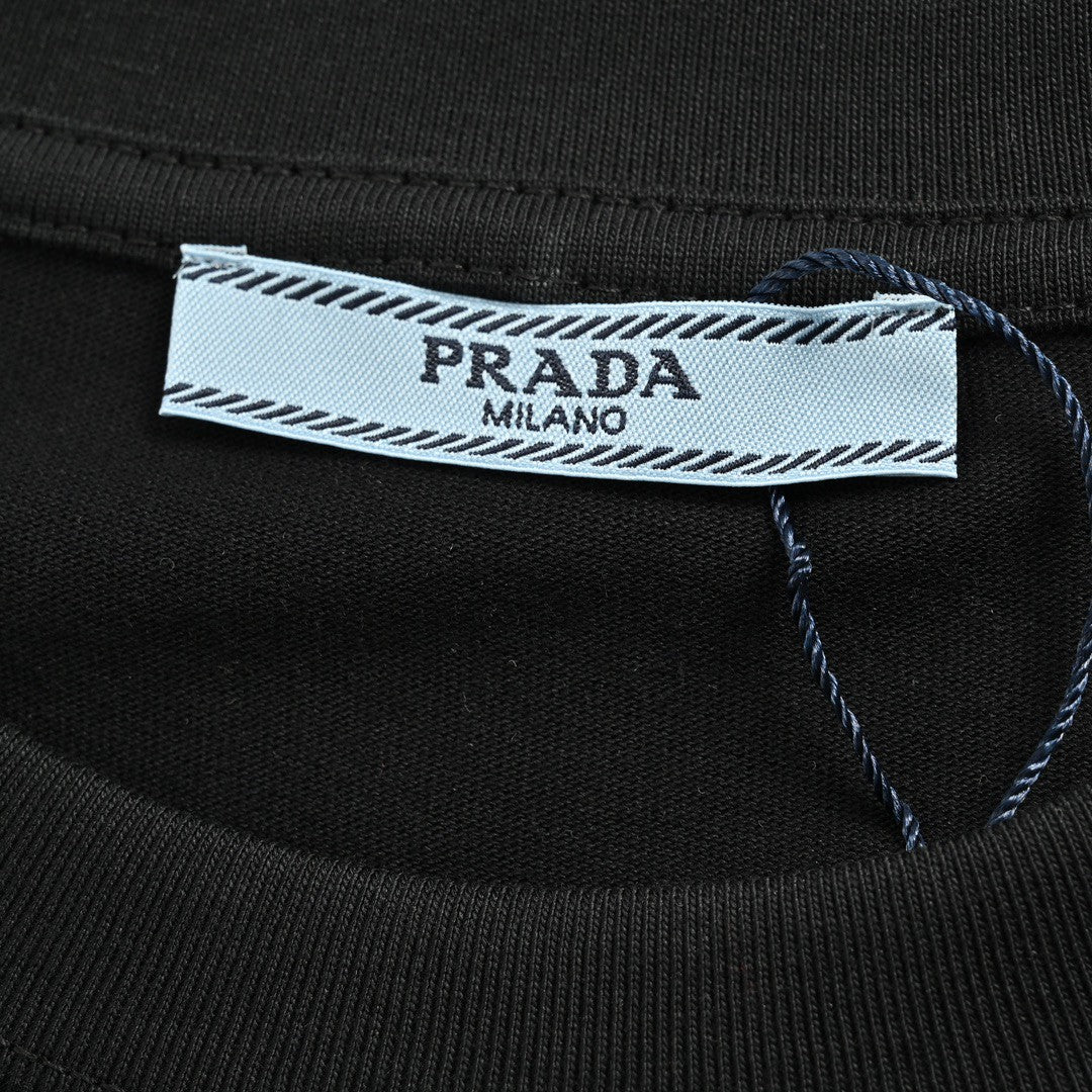 Pra*a milano black logo t-shirt