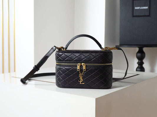Saint Laurent Black Double Zip Handbag