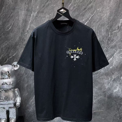 Chrome Hearts Classic Crewneck T-Shirt in Black/White/Yellow
